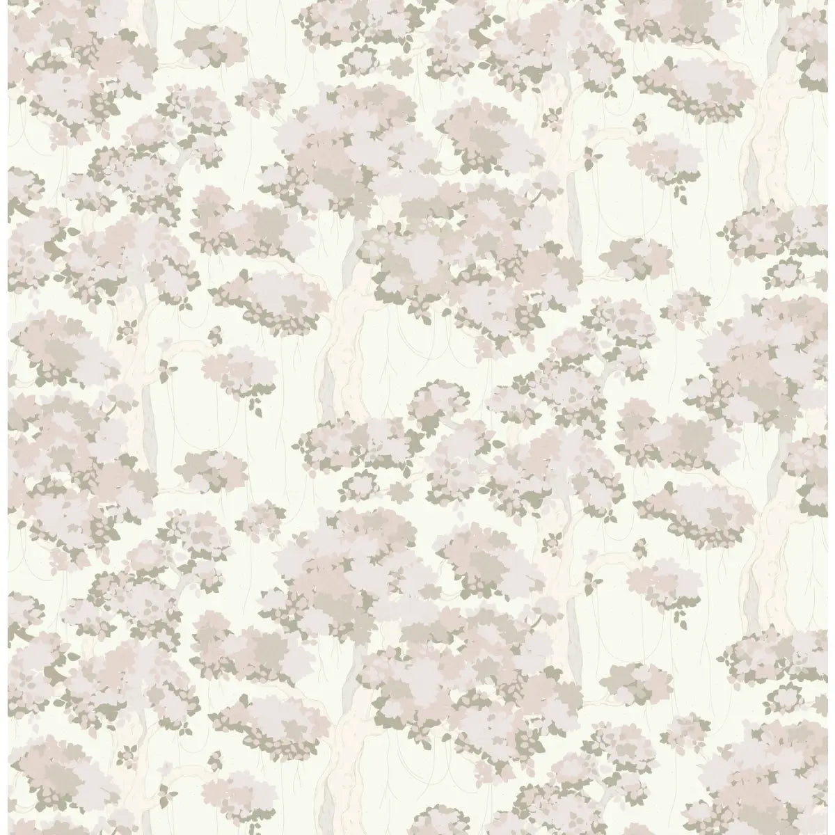 Cullen Wallpaper - Natural Trees - Dollhouse 14 x 14 inch (vinyl material) / Blue - Loomwell Home Goods