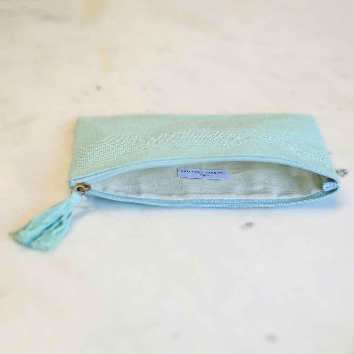 Jute Cosmetic Bag - Sky - The Royal Standard