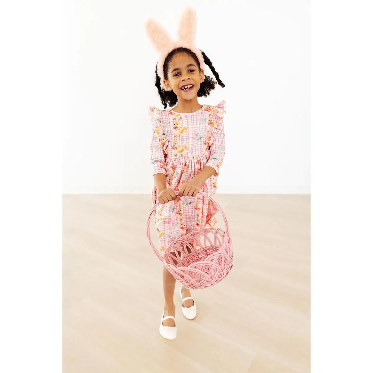 Ruffle Twirl Dress - Daisy Ducklings 3/4 Sleeve - Mila & Rose ®