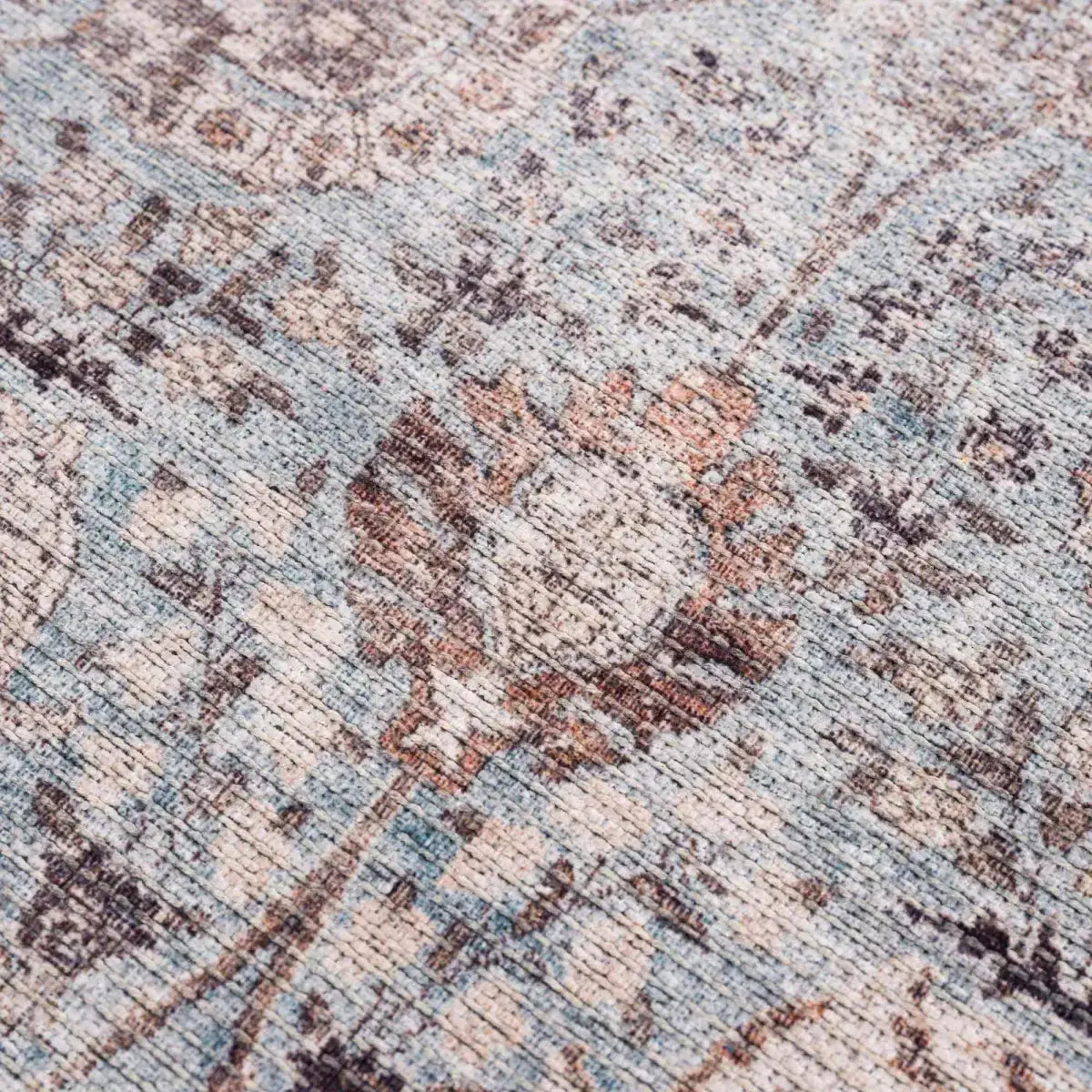 Dauis Blue Persian Style Washable Rug - 6’7’’ x 9’ Rectangle - Boutique Rugs