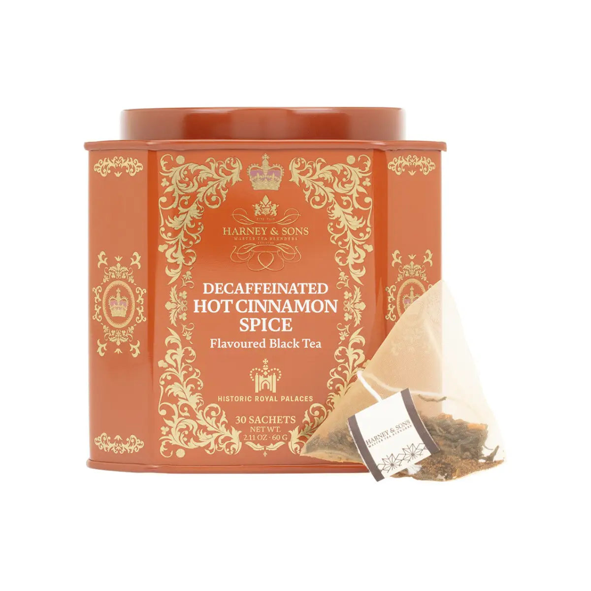 Decaf Hot Cinnamon Spice Tea - HRP Tin of 30 Sachets - Sachets / Tin of 30 Sachets - Harney & Sons Fine Teas