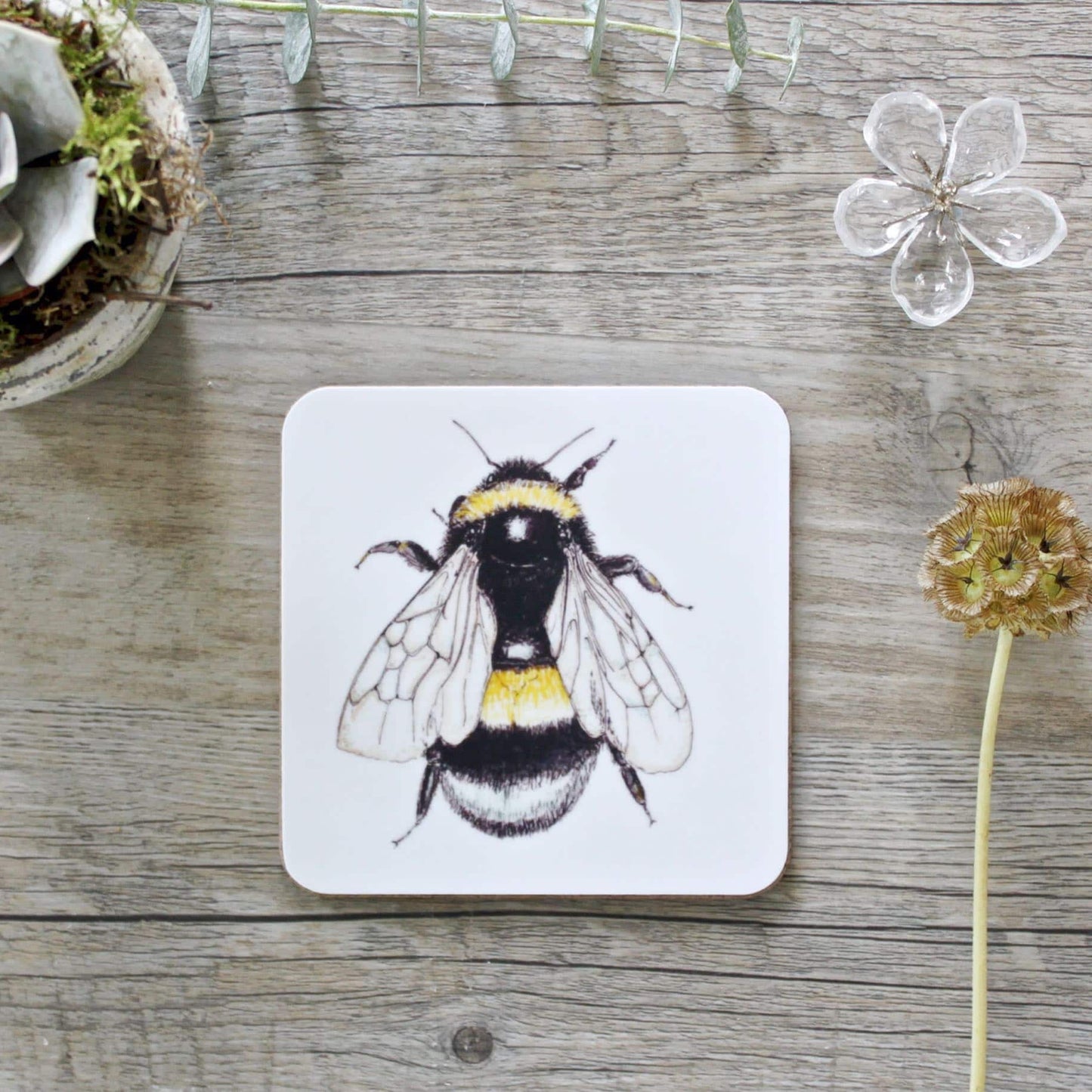 Coaster Set - Bumblebee - Set Of 4 Coasters - Toasted Crumpet