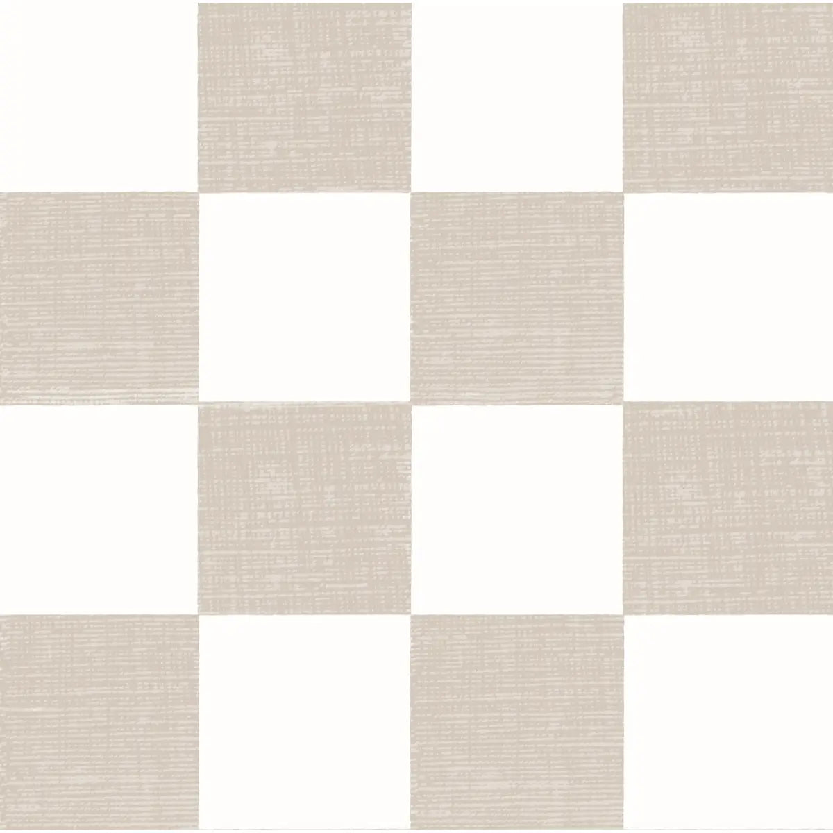 Devin Wallpaper - Neutral Pastel Checkerboard for Kids - by Melissa Johnson Design - Sample 1 foot by 1 foot / Neutral