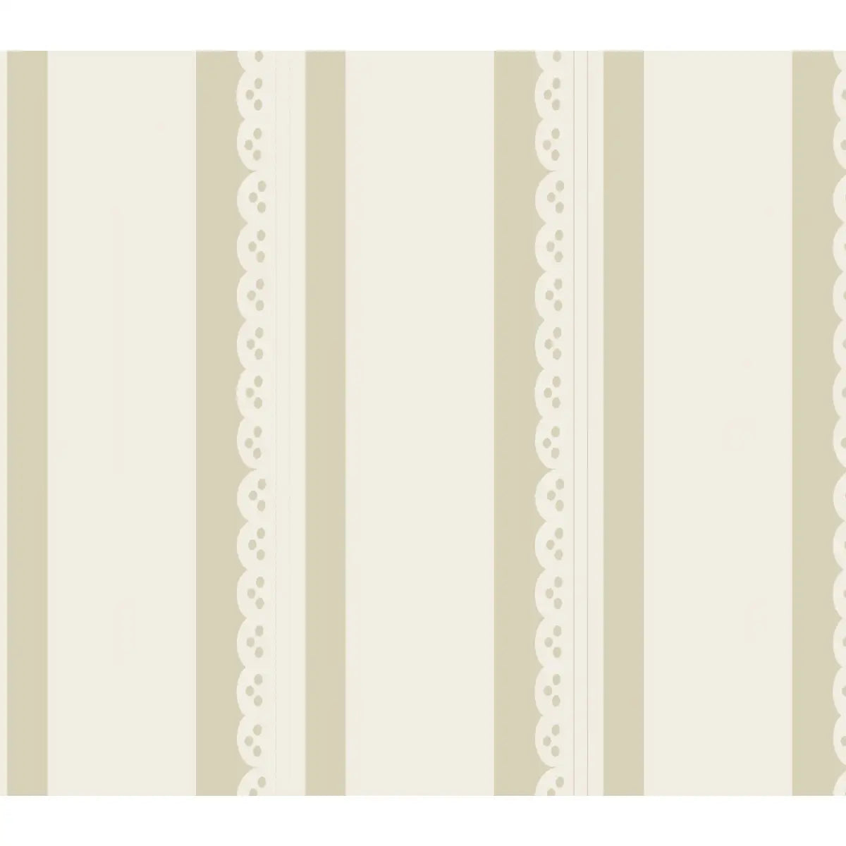 Dorit Wallpaper - Ticking Stripe - by Cinnamon Clouds - Sample 1 foot by 1 foot / Light Neutral - Loomwell Home Goods