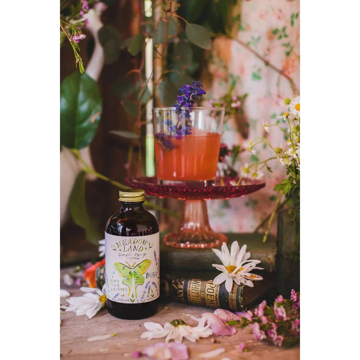 Dusk Simple Syrup - Tea & Lavender - Lemonade Iced Tea or Cocktail Mixer - Meadowland Syrup