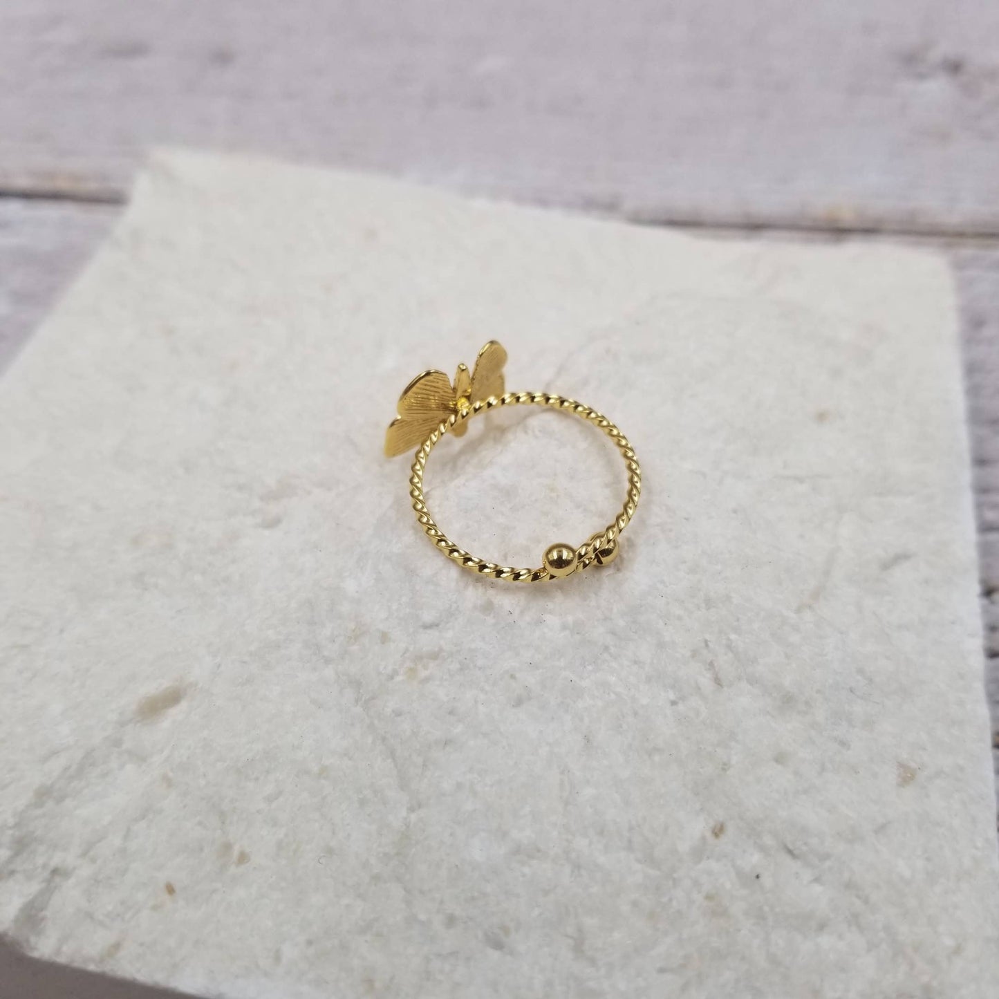 Butterfly Ring - 18K gold plated