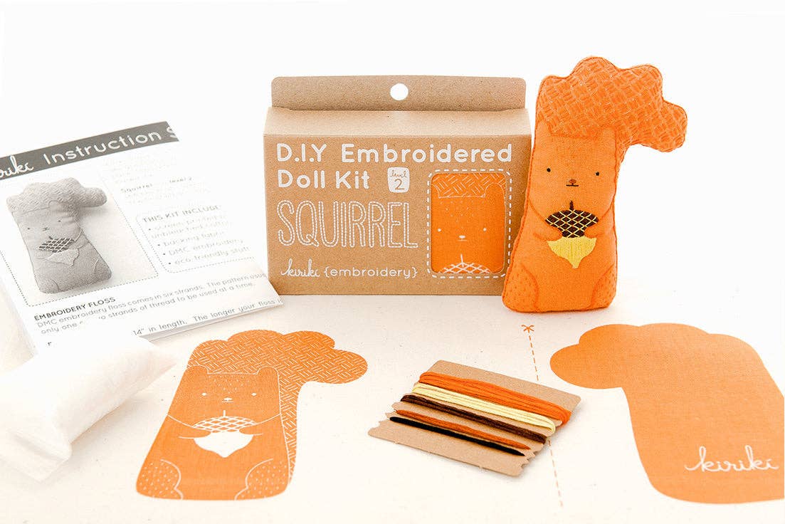 Squirrel - Embroidery Kit - Kiriki Press