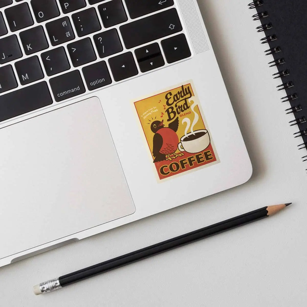 Early Bird Coffee Vinyl Sticker - RetroPlanet