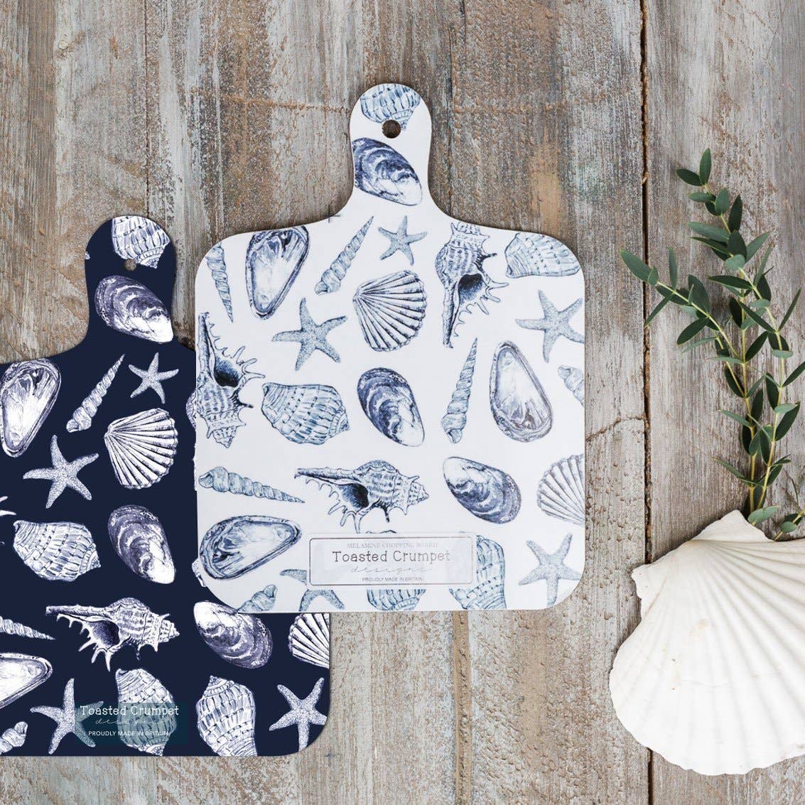Mini Cutting Board - Inky Shells - Toasted Crumpet