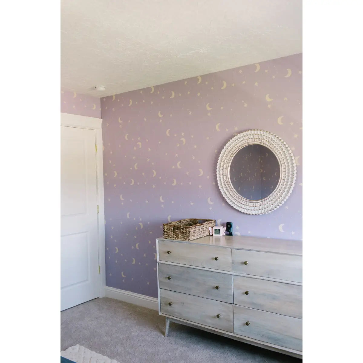 Eclipse Wallpaper - Lavender Moons - by Thread Mama - Loomwell Home Goods