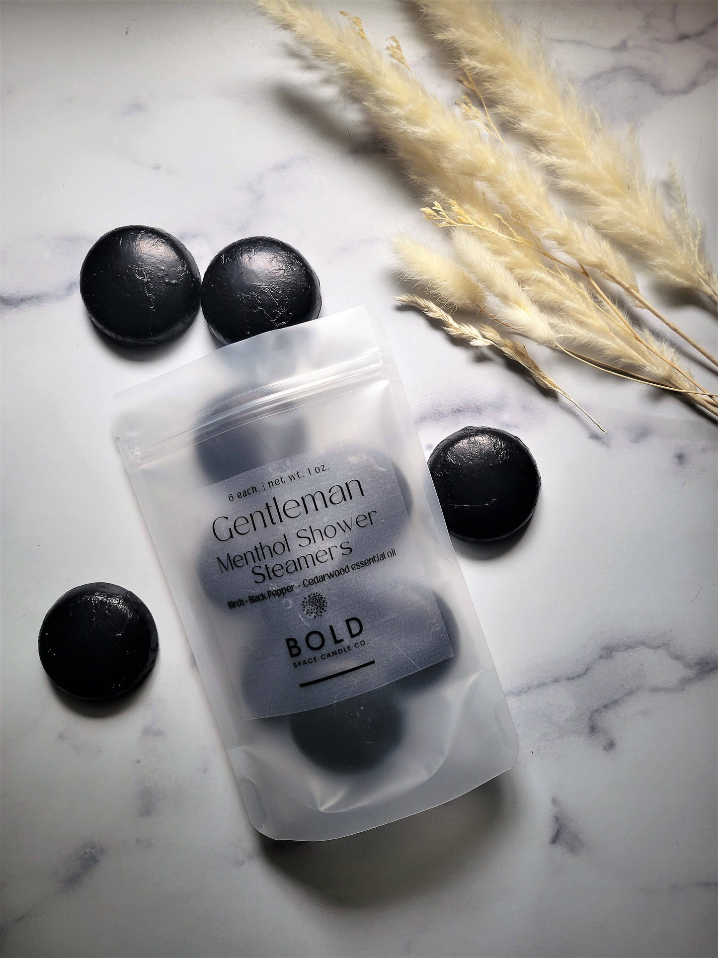 Shower Steamers – Gentleman - Birch Cedarwood - 6 pack - Bold Space Candle Co.