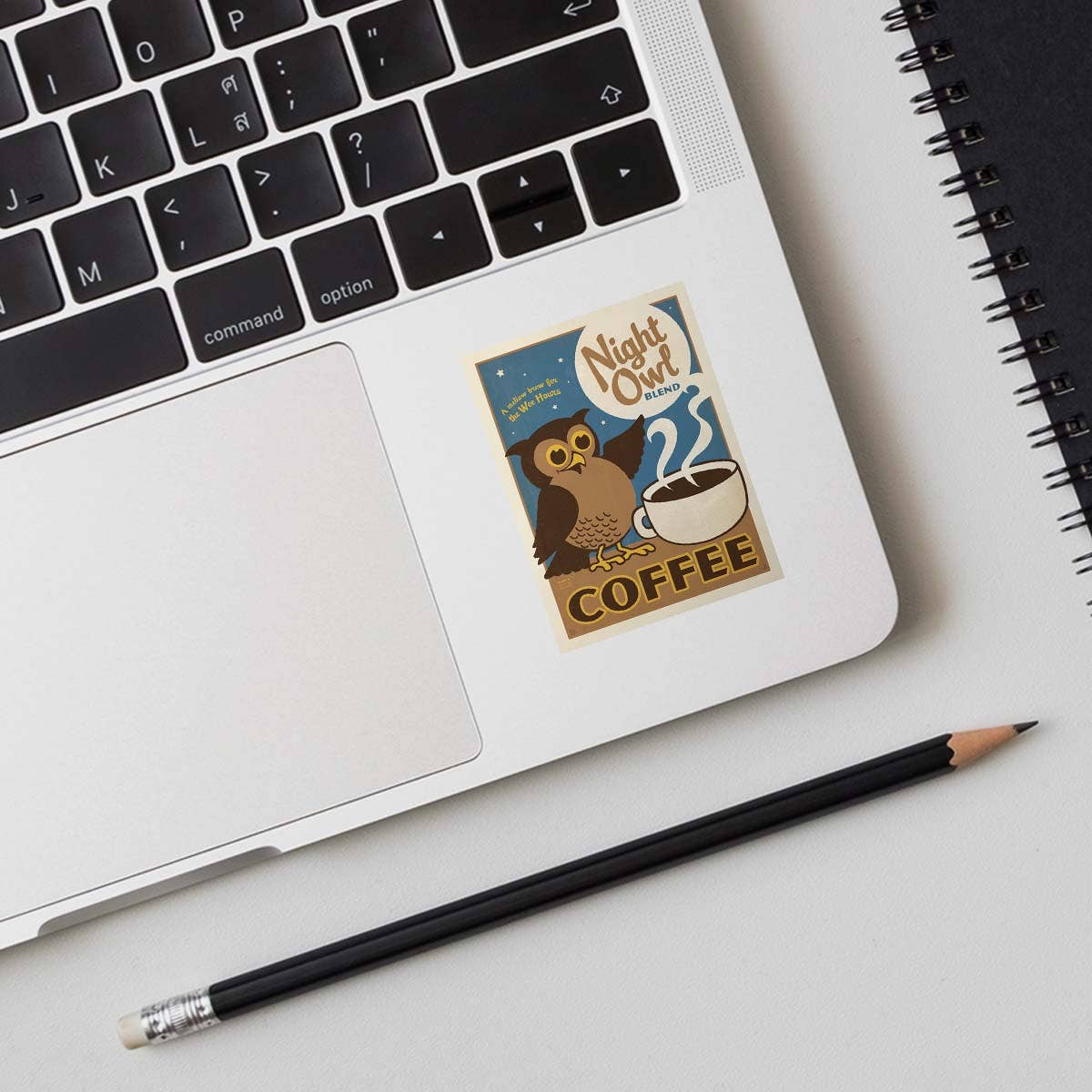 Night Owl Coffee Mellow Brew Vinyl Sticker
