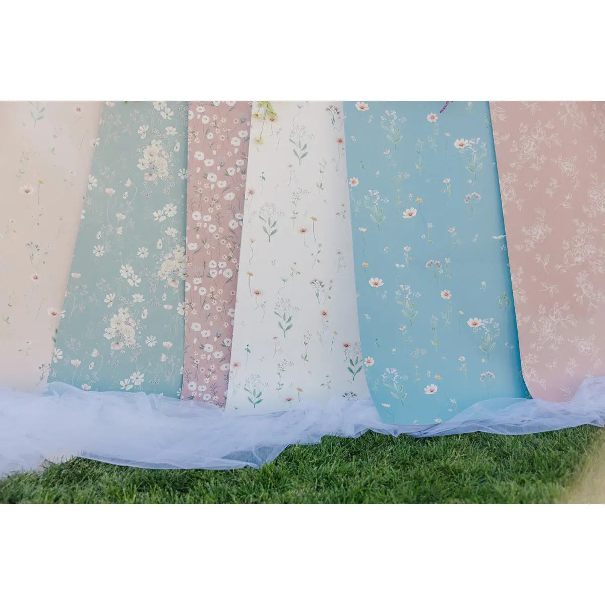 Elena Wallpaper - Field of Flowers - by Emily Cooper Art - Loomwell Home Goods
