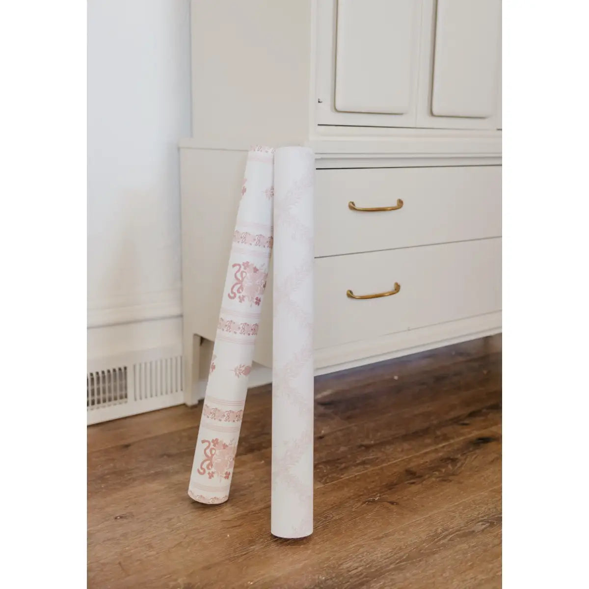 Elodie Wallpaper- Blue Floral Stripe - by Pepper Design - Loomwell Home Goods