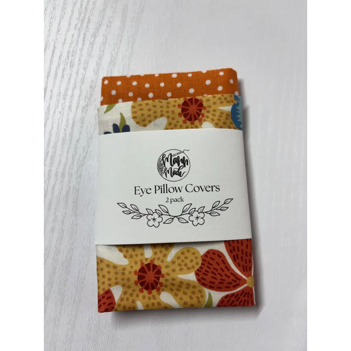 Eye Pillow Covers - 2 pack - coral/orange - Mann Made