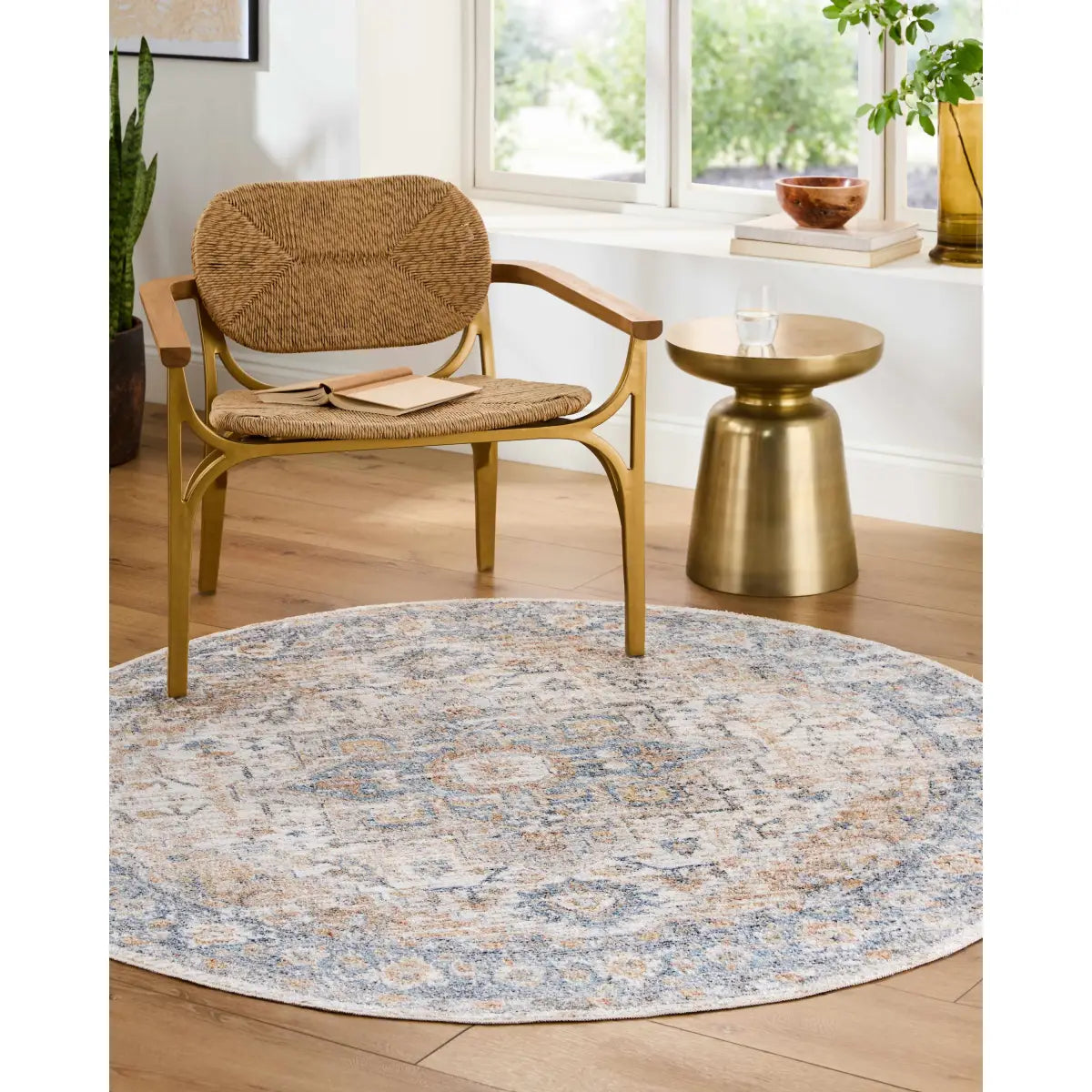 Ezri Cream Washable Area Rug - Boutique Rugs