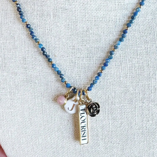 Faceted Necklace - Blue Lapis Lazuli - Bel Kai