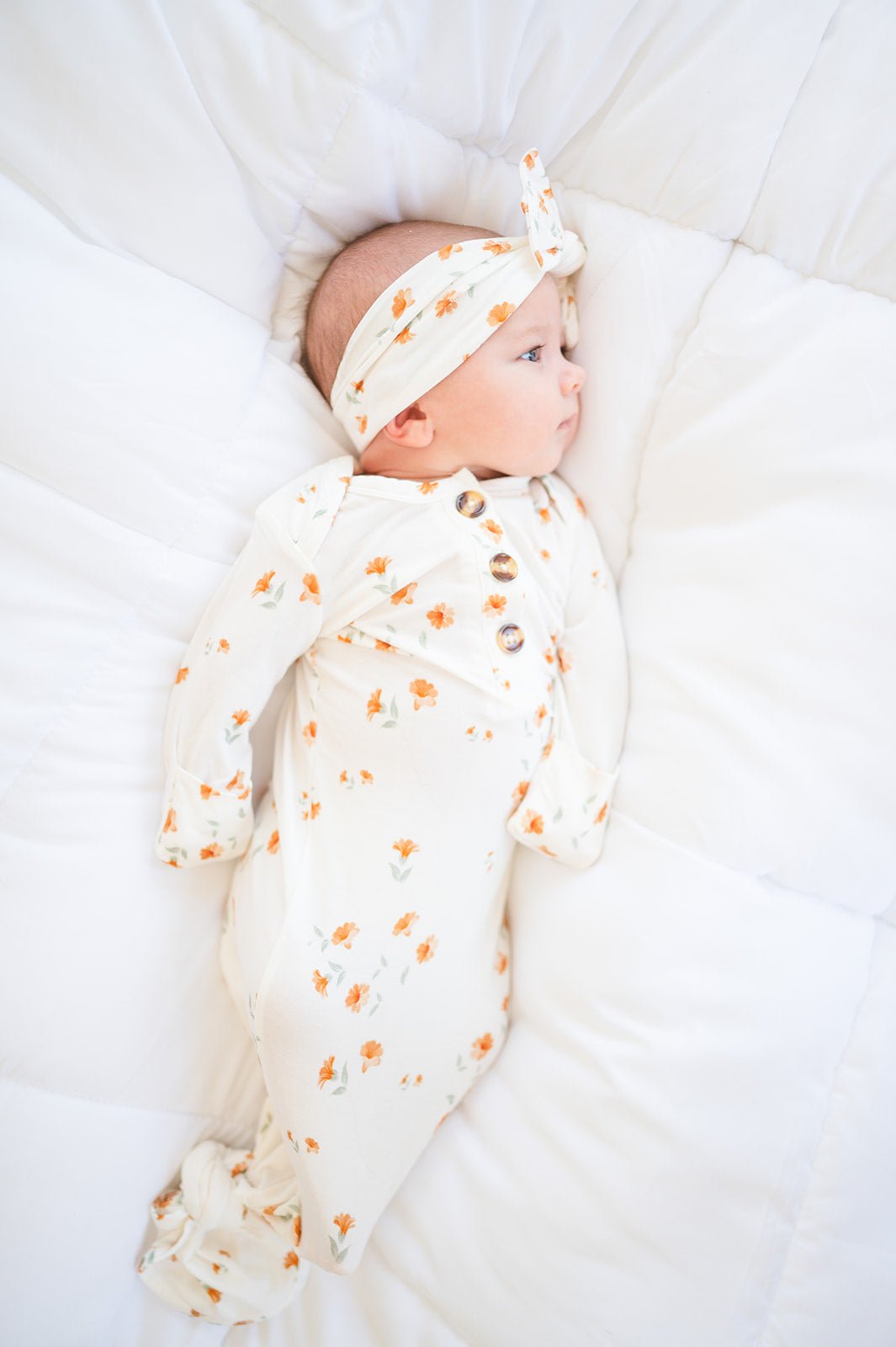 Knotted Headband - Falling Floral - Harp Angel Boutique