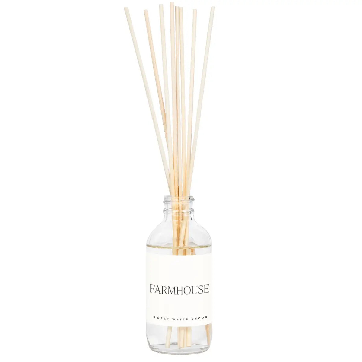 Farmhouse Clear Reed Diffuser - Sweet Water Decor