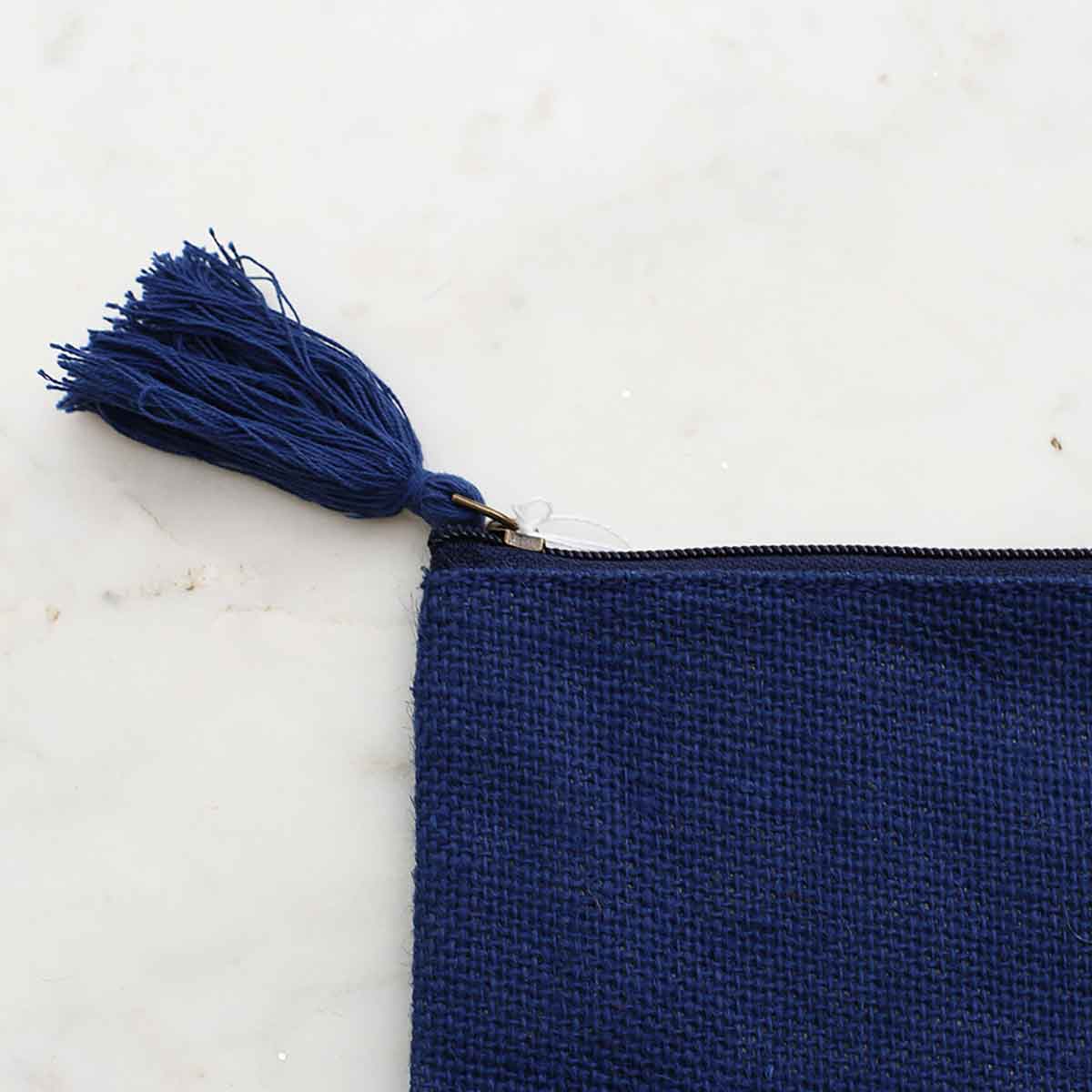 Jute Cosmetic Bag - Navy - The Royal Standard