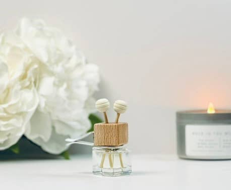 Fresh Bamboo -- Glass Bottle Car Freshener 8ml - Vent clip - Charmed Harvest