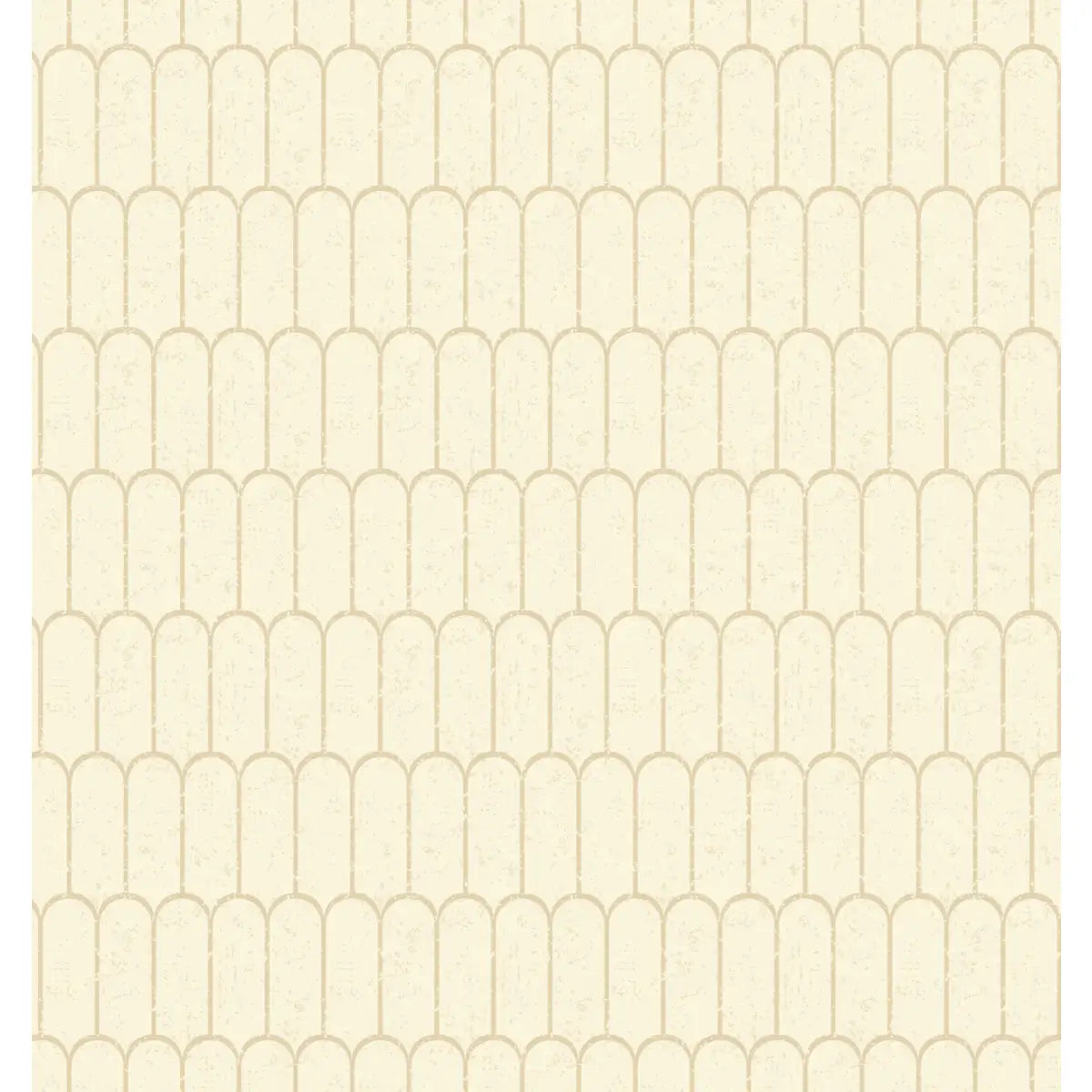 Felix Wallpaper - Oval Tiles - by Erin Silliman Designs - Sample 1 foot by 1 foot / Beige - Loomwell Home Goods
