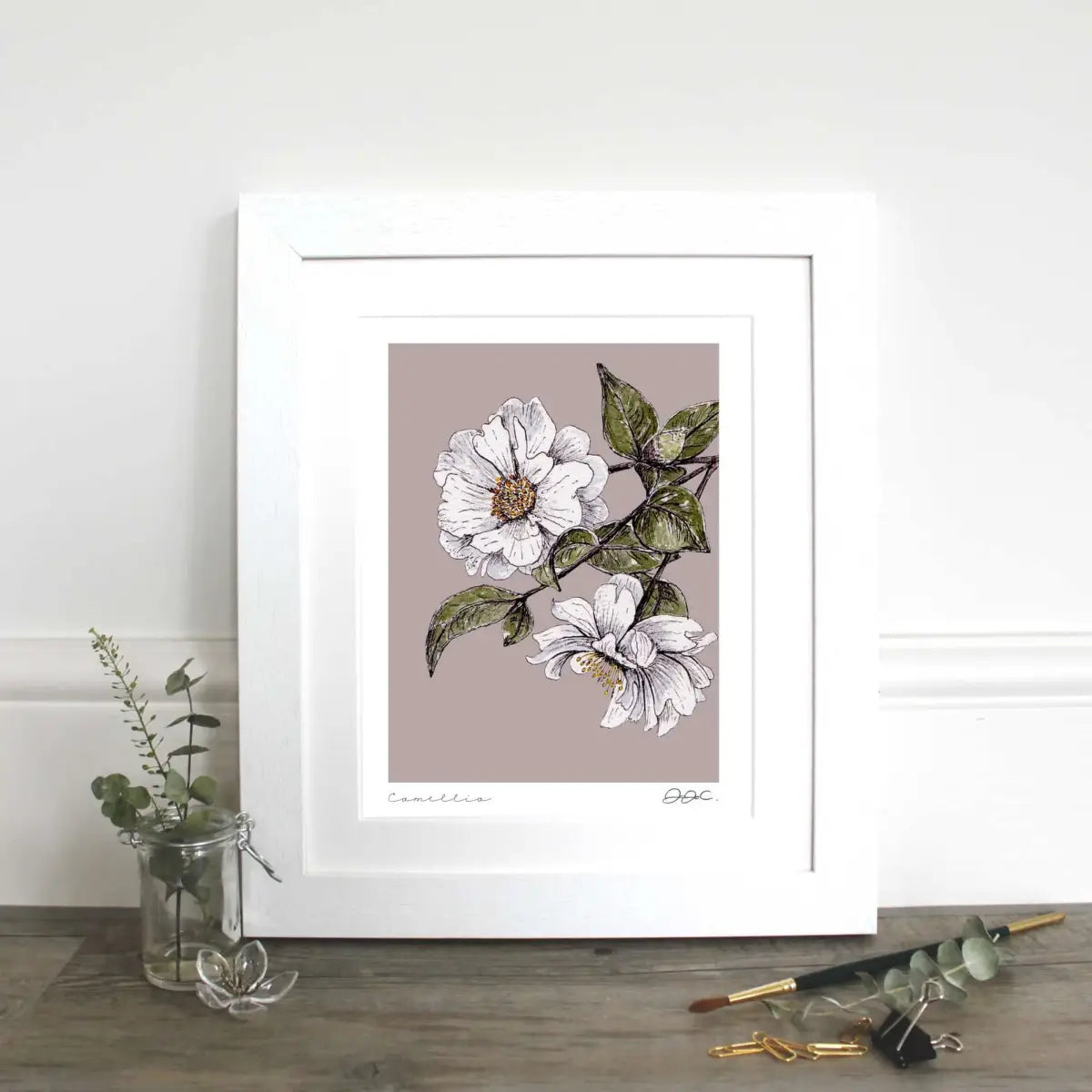 Fine Art Print - Camellia - 11X14’’ Mounted - Toasted Crumpet (US Duties Paid)