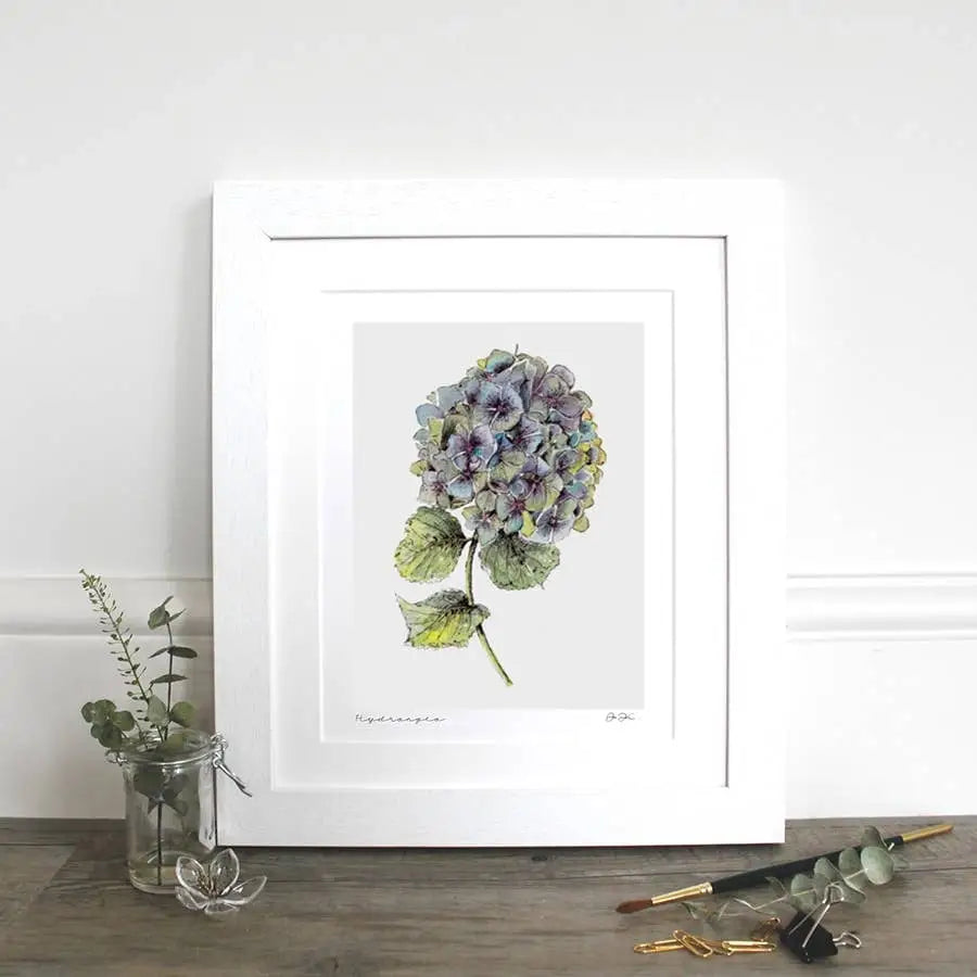 Fine Art Print - Hydrangea - 11x14’’ Mounted - Toasted Crumpet (US Duties Paid)