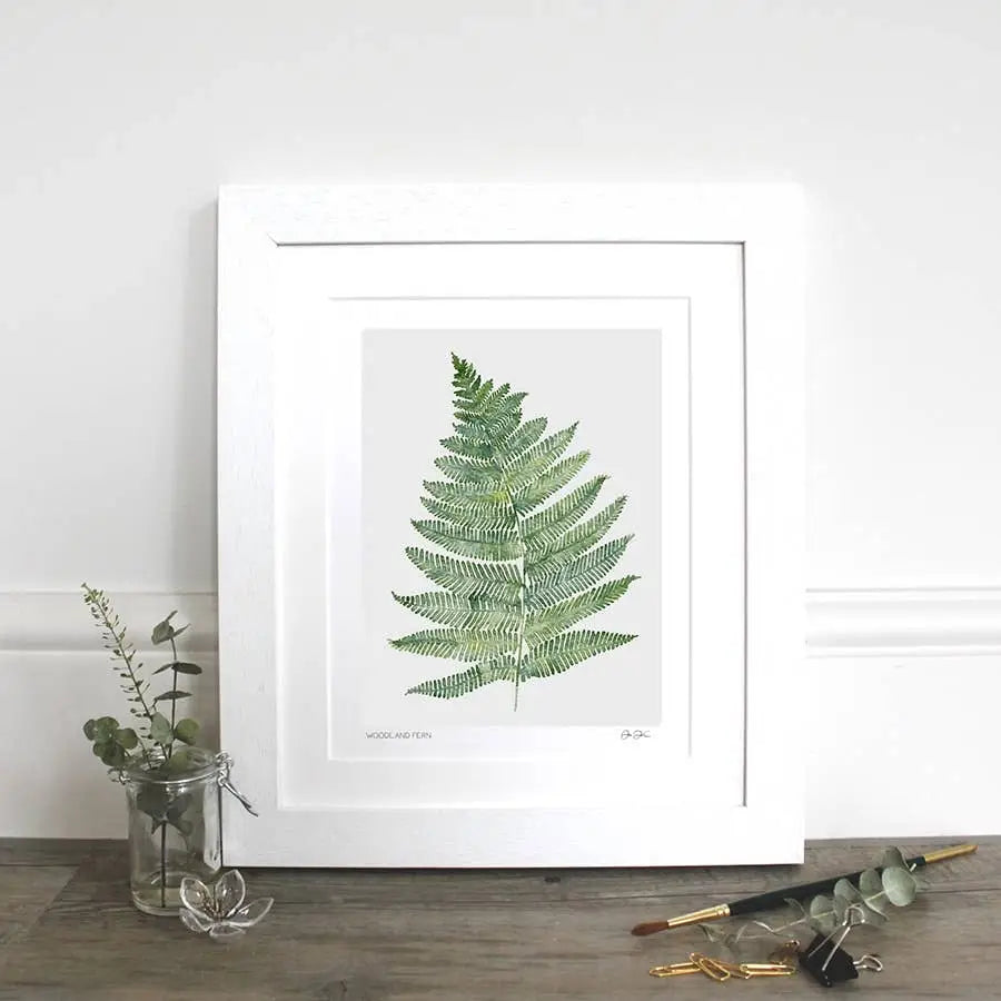 Fine Art Print - Woodland Fern - 11x14’’ Mounted - Toasted Crumpet (US Duties Paid)