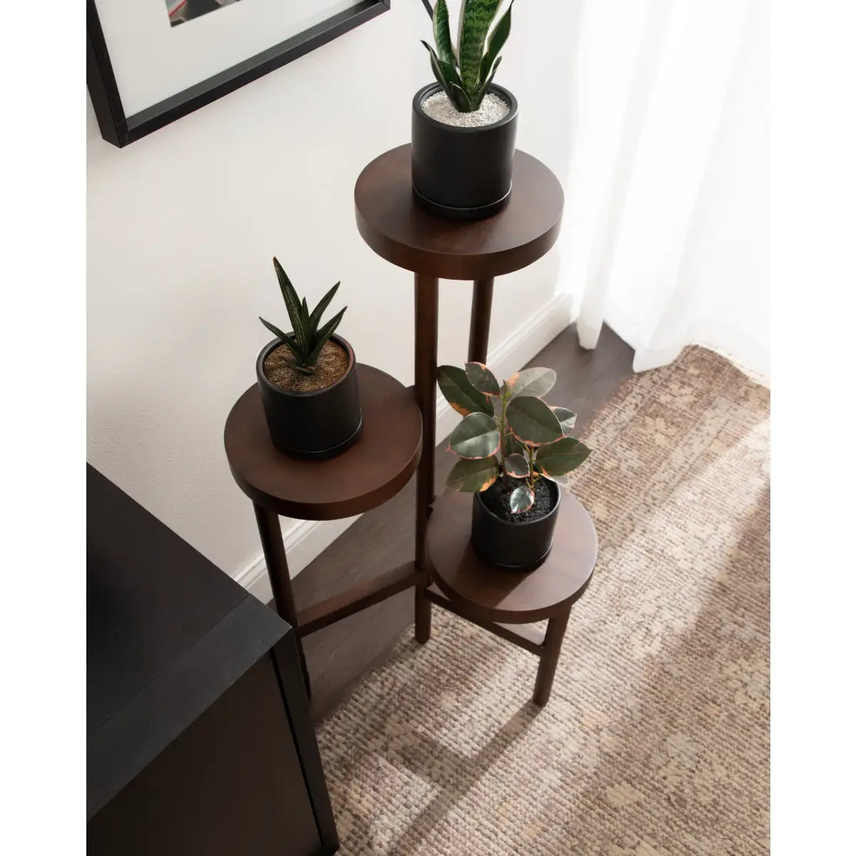 Fitley Wooden Plant Stand - 3 Tiers - kateandlaurel