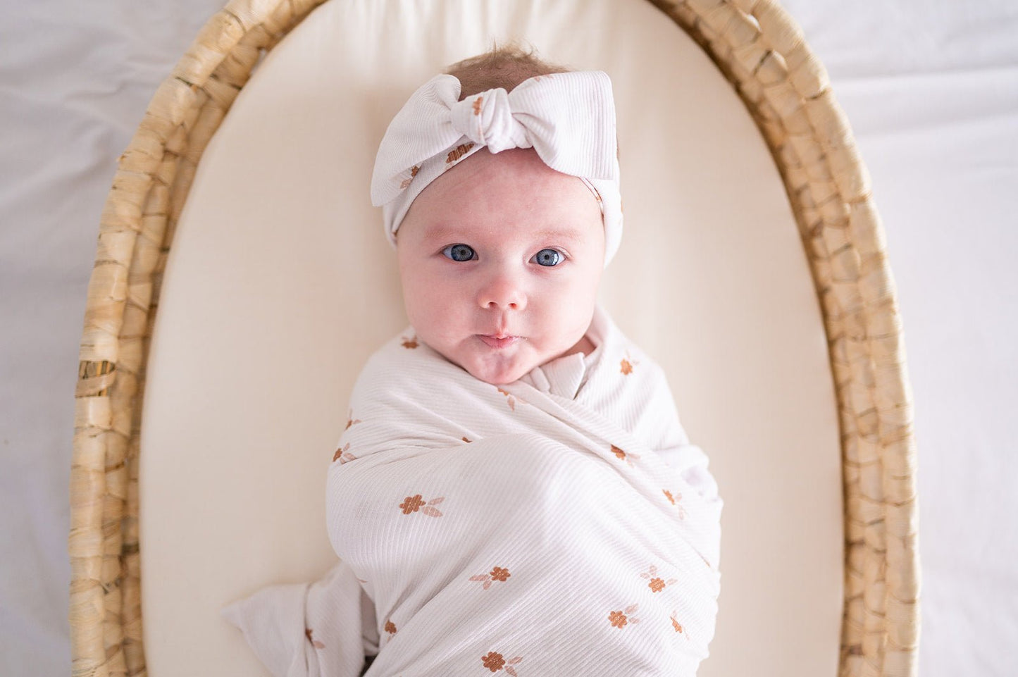 Knotted Headband - Fleur Ribbed - Harp Angel Boutique