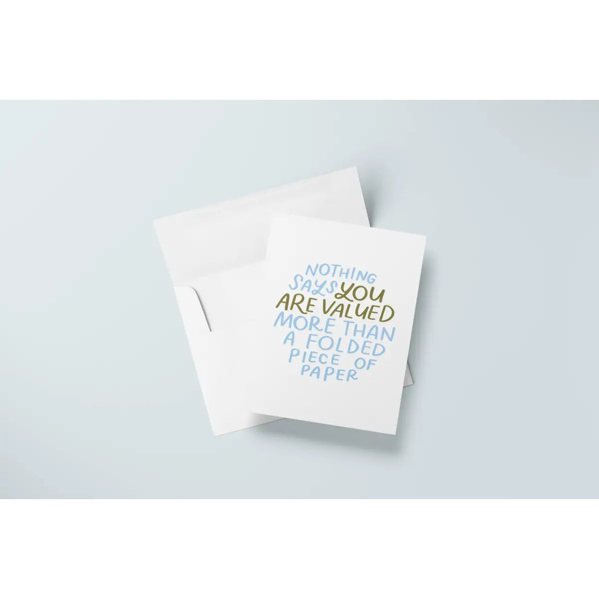 Funny Greeting Card - Folded Piece Of Paper - Just Follow Your Art