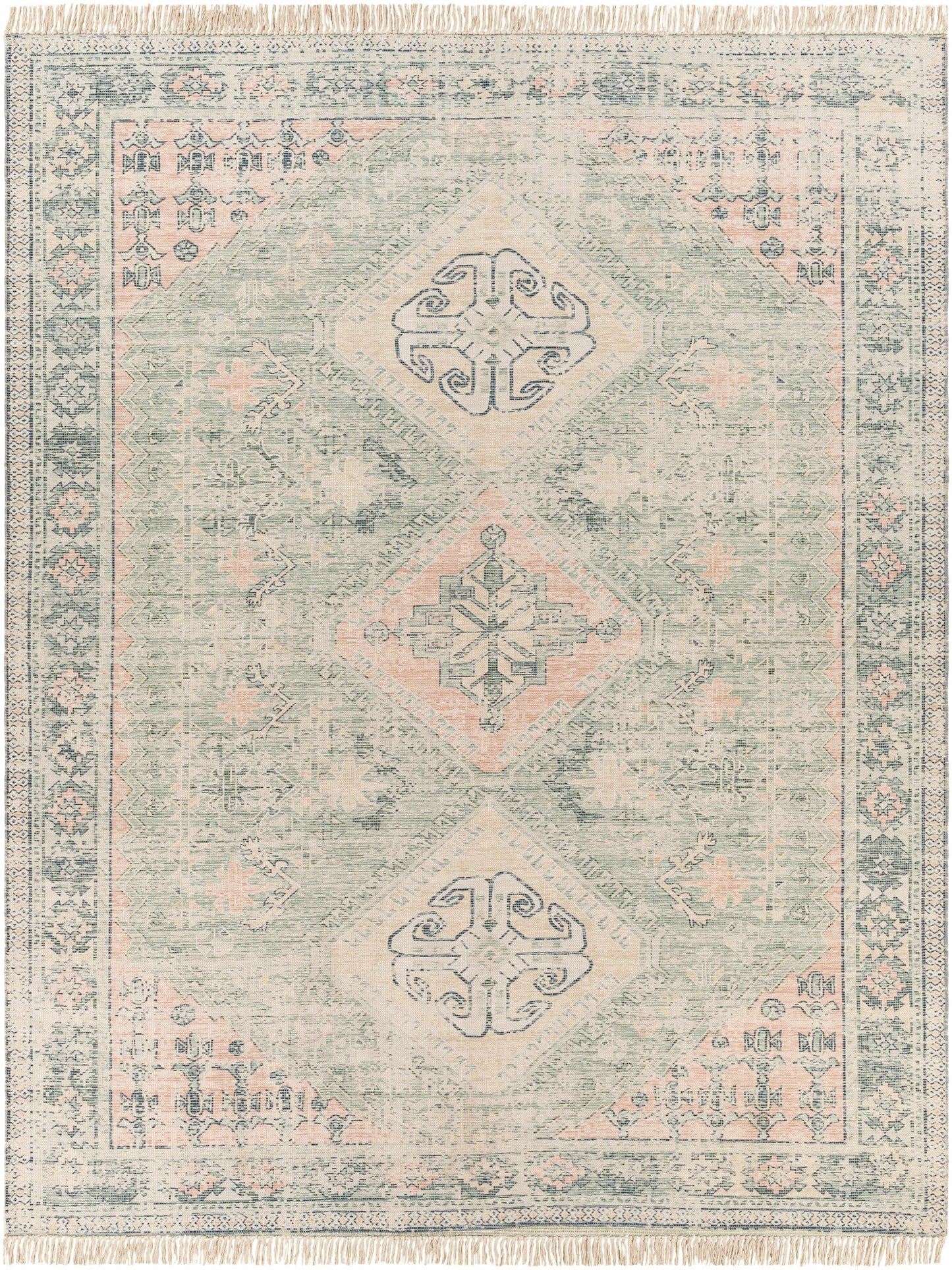 Foraker Sage Green Cotton Rug - 8’ x 10’ Rectangle - Boutique Rugs