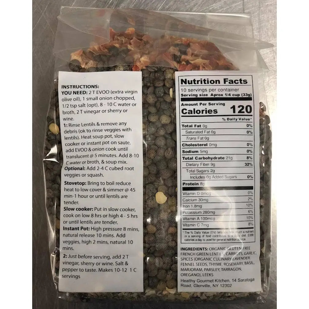 Soup Mix - French Green Lentil Soup - Healthy Gourmet Kitchen