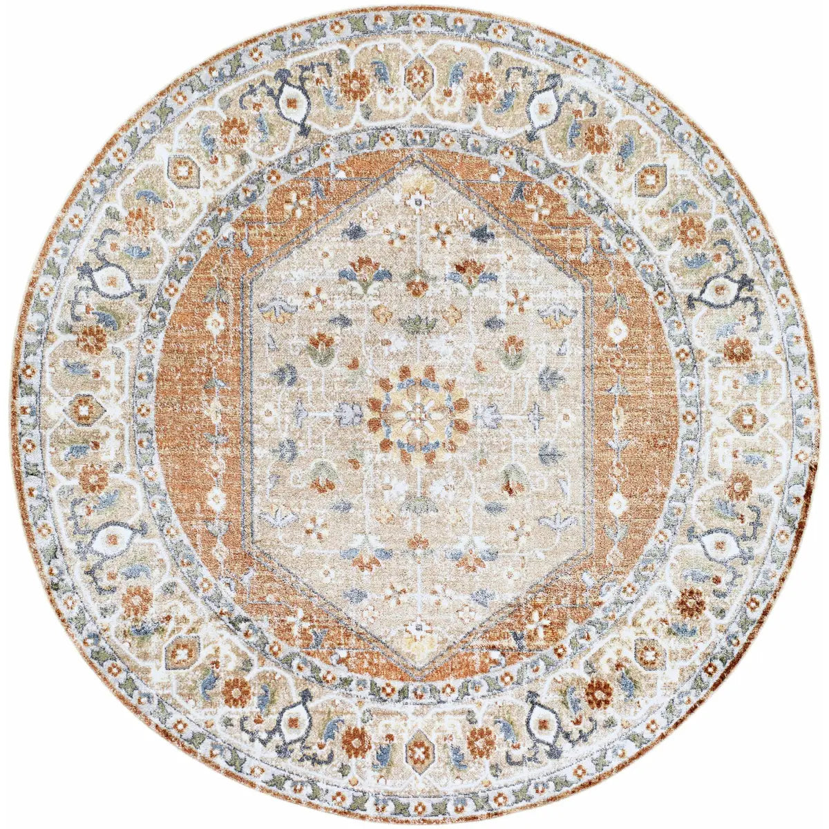 Gael Rust Washable Area Rug - Boutique Rugs