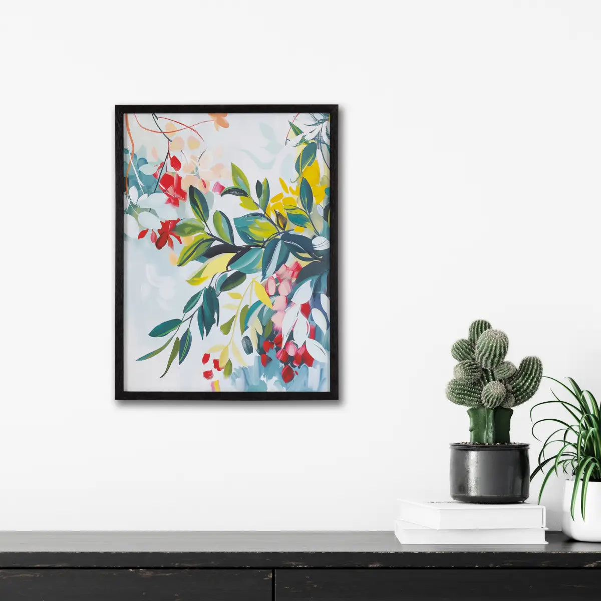 Gallery Jewel Tone Botanical Abstract Print - kateandlaurel
