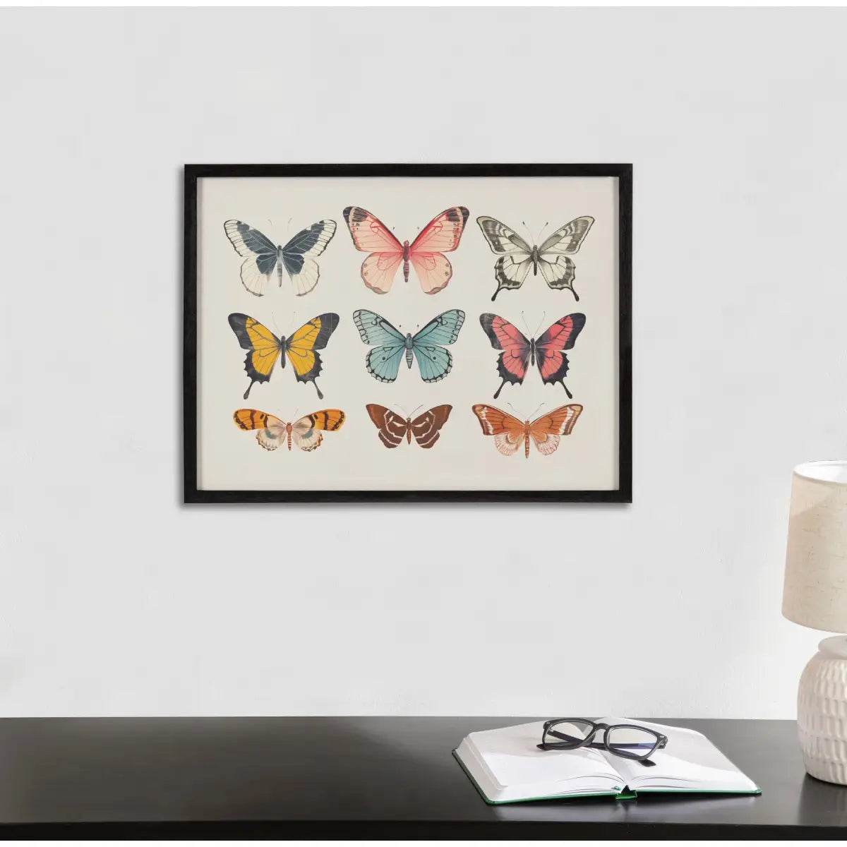 Gallery Vintage Style Muted Pastel Butterflies II Print - kateandlaurel