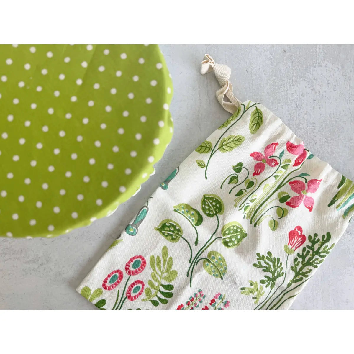 Bread Makers Set - Garden Floral - Bread Bag & Bowl Cover - Dot and Army