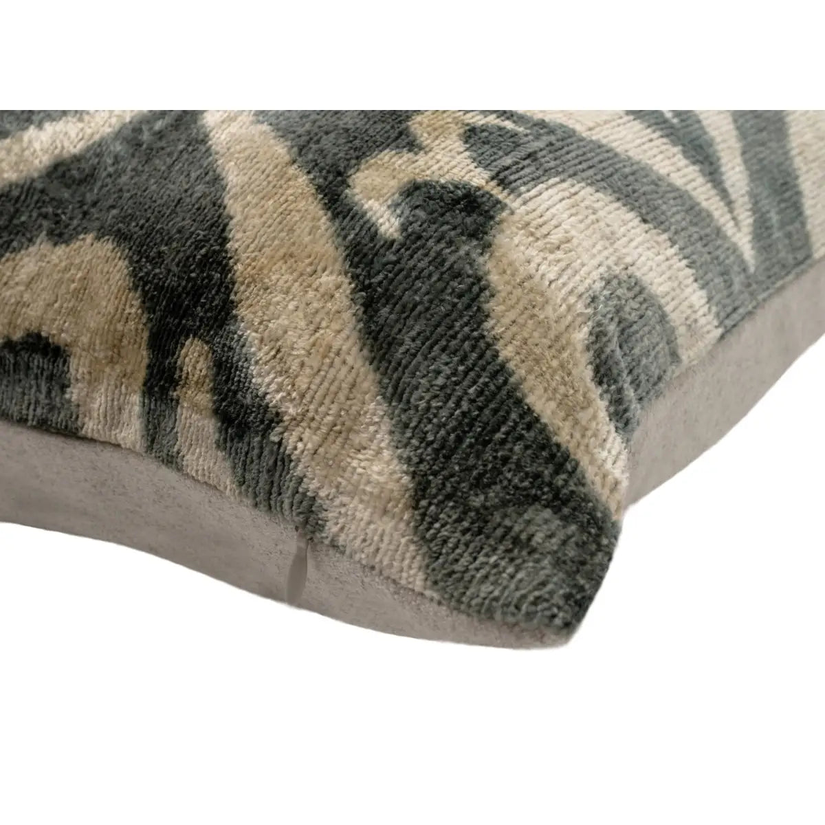 Geometric Gray Beige Throw Pillow 16x24 - Traditional Contemporary Cushion - Elegant Home Décor with Down Feather