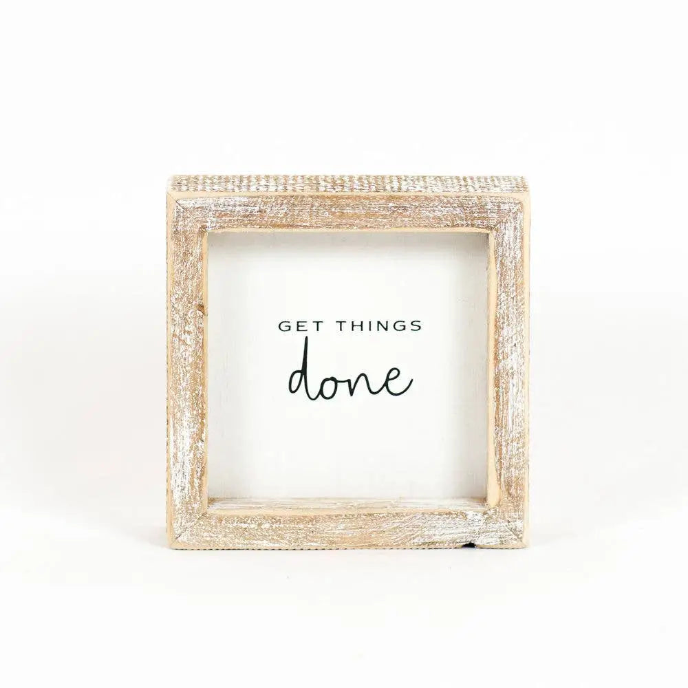 ’Get Things Done’ Quote Wood Sign - Adams & Co.