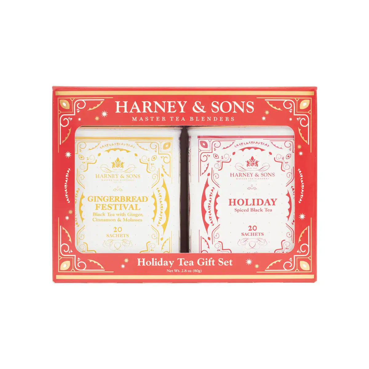 Christmas Tea Tin - Gingerbread Festival - Sachets / Heritage Gift Set Holiday - Harney & Sons Fine Teas