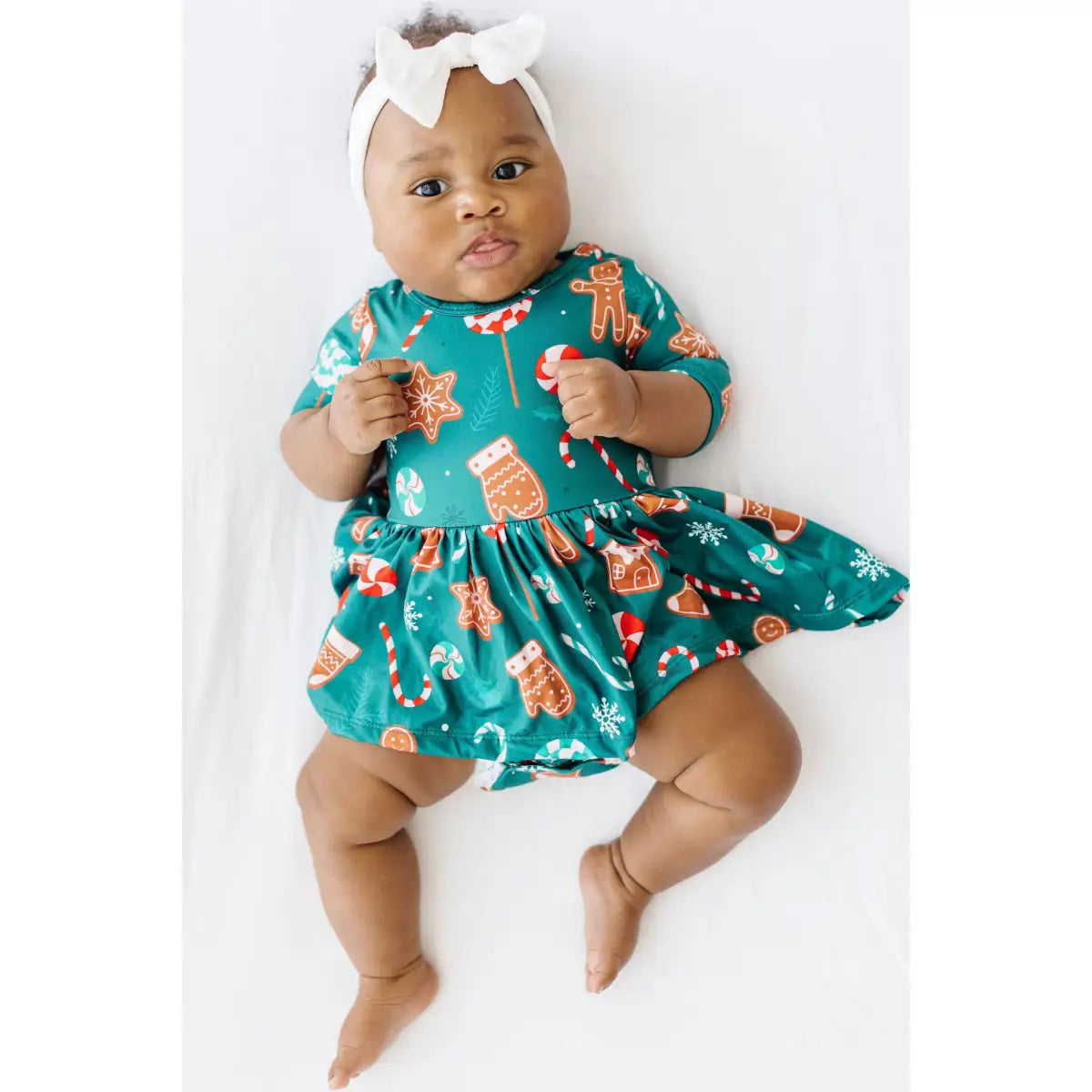 Gingerbread House 3/4 Sleeve Twirl Bodysuit - Christmas Outfit - Mila & Rose ®