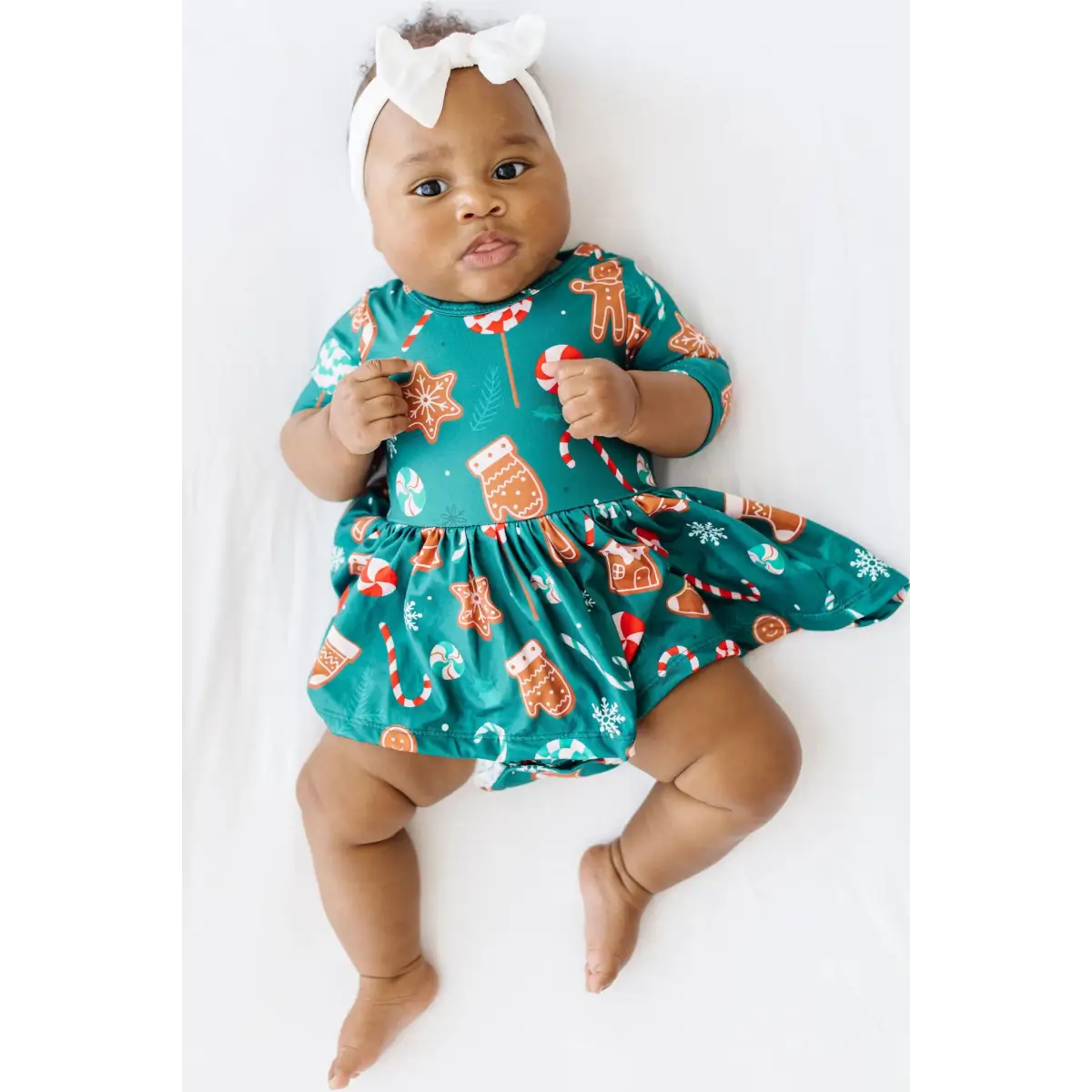 Gingerbread House 3/4 Sleeve Twirl Bodysuit - Christmas Outfit - Mila & Rose ®