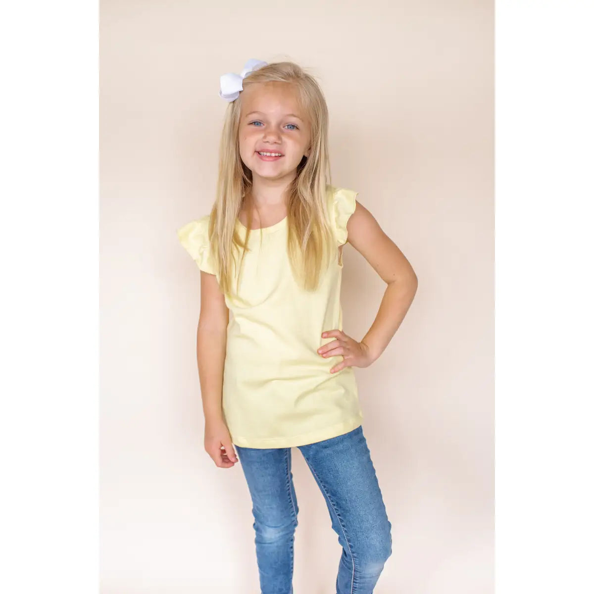 Girl’s Angel Sleeve Shirt - Summer Yellow / 12M - ARB Blanks