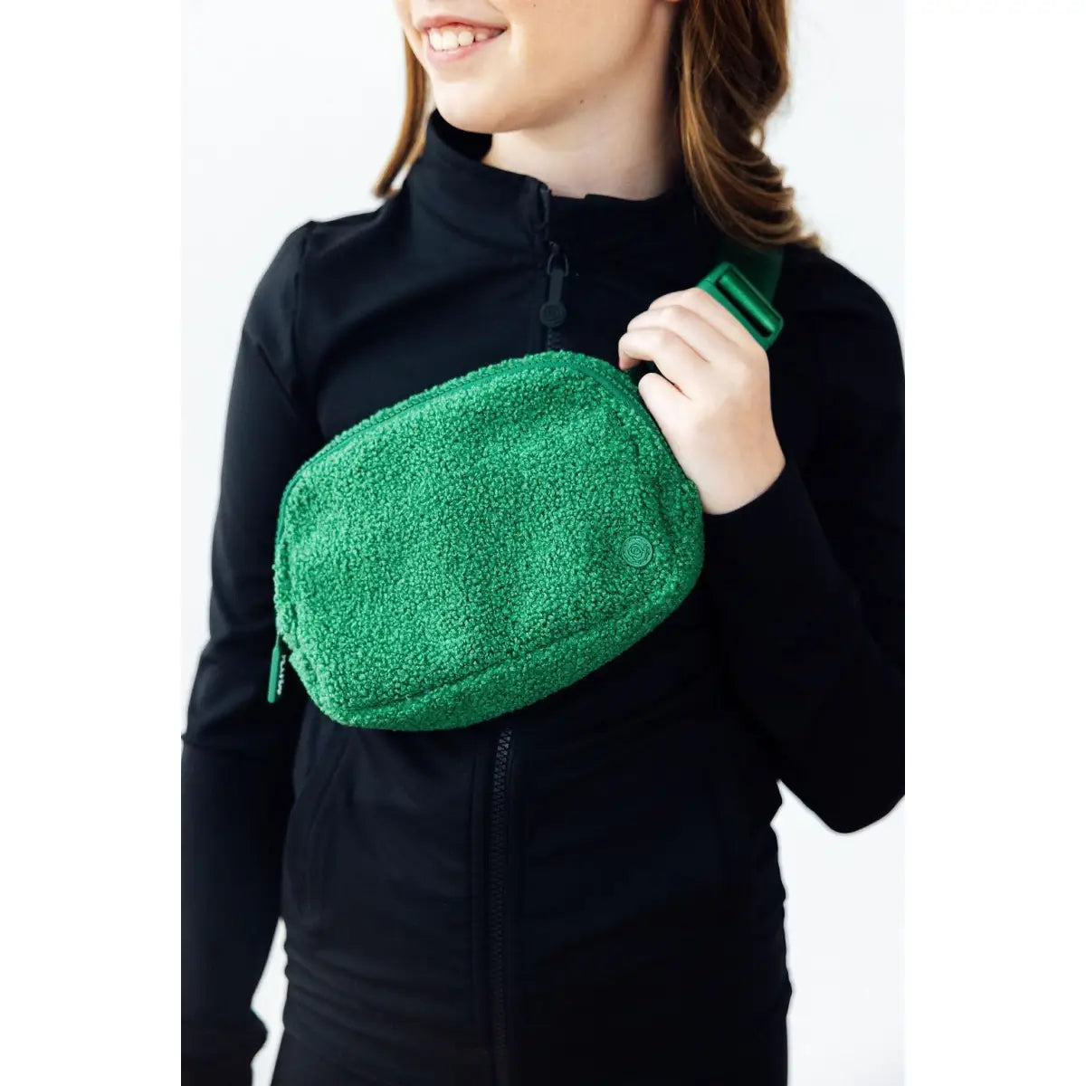 Girls’ Belt Bag - Green Fleece - Mila & Rose ®