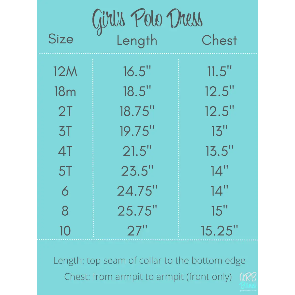 Girl’s Short Sleeve Polo Dress with Pockets - ARB Blanks