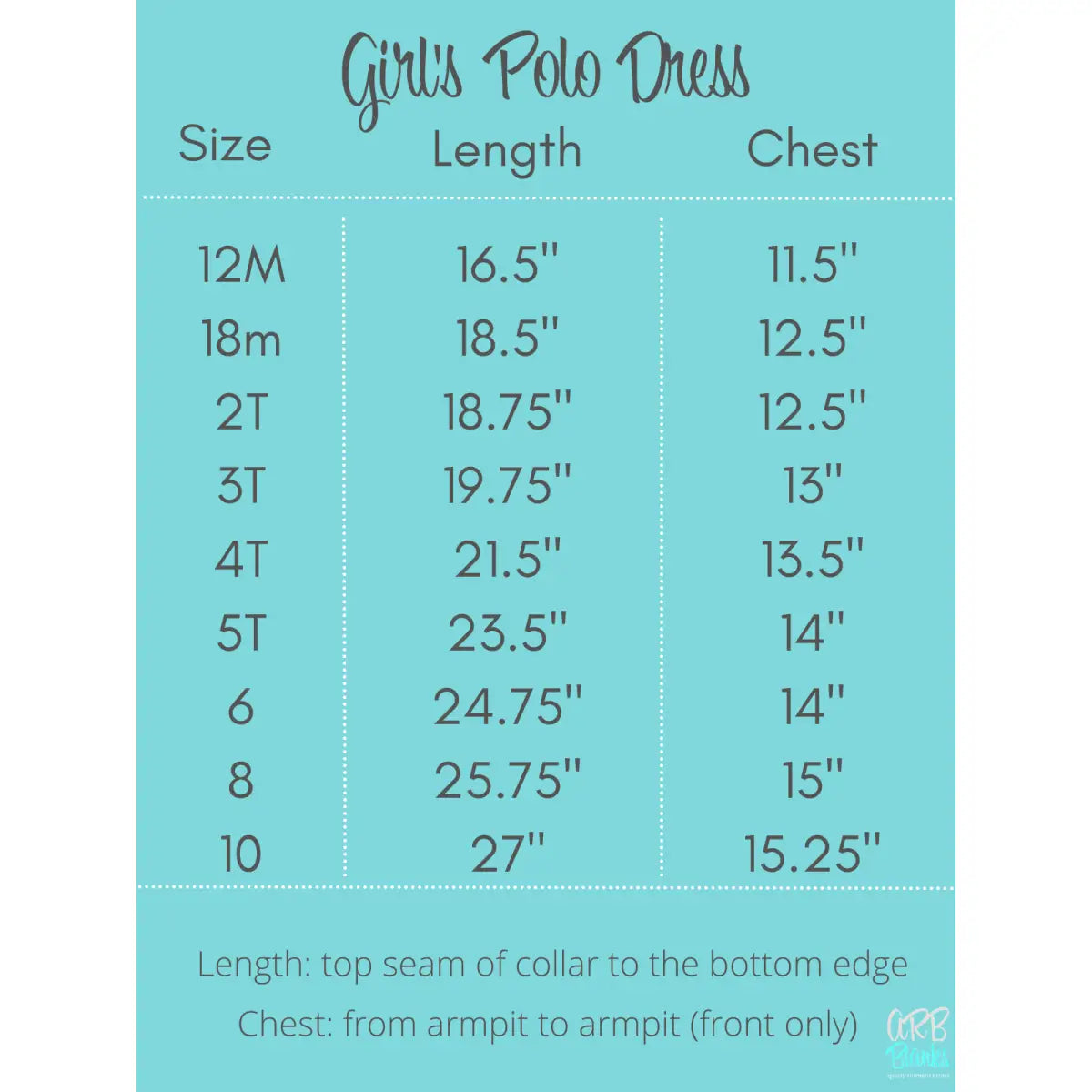 Girl’s Short Sleeve Polo Dress with Pockets - ARB Blanks