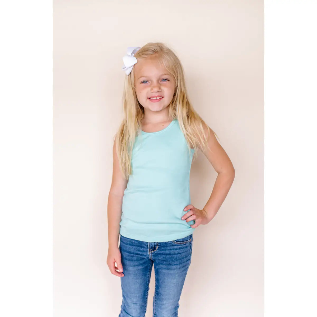 Girl’s Tank Tops - Aruba Blue / 12M - ARB Blanks