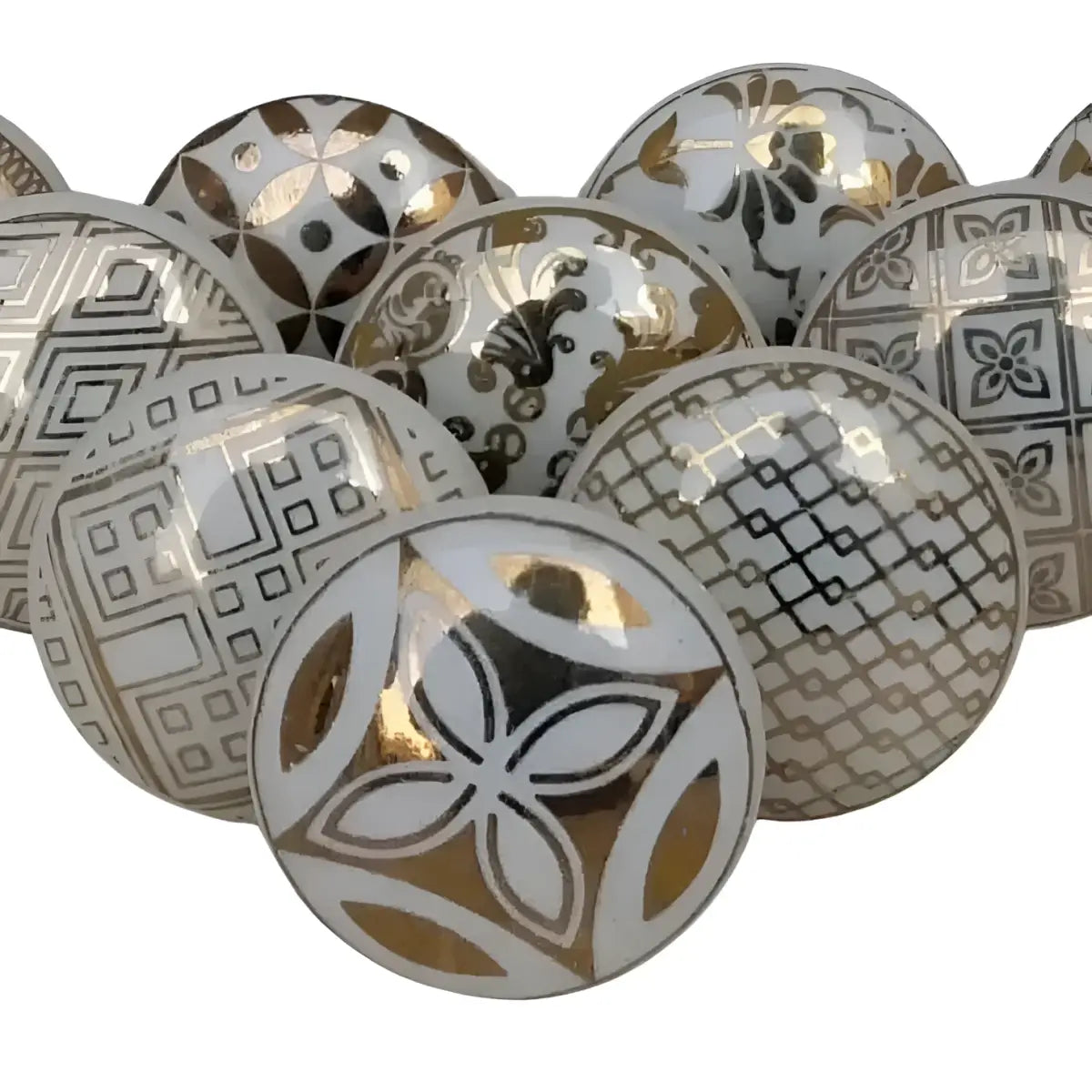 Gold Assorted Ceramic Drawer Knobs (each) - Plutus imports