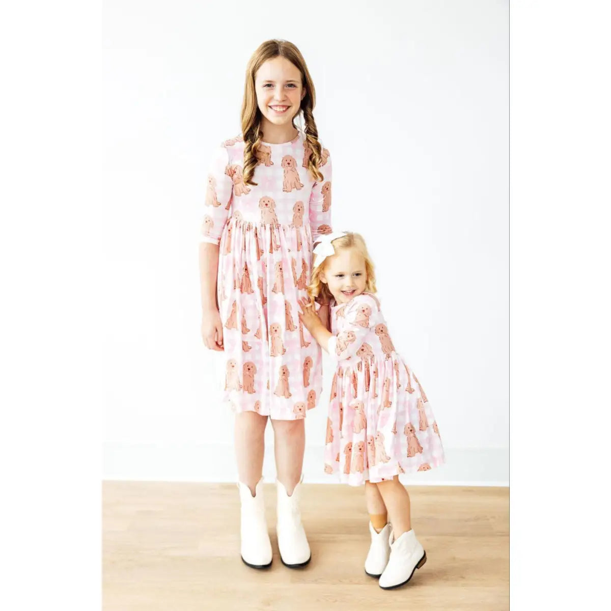 Pocket Twirl Dress - Goldendoodle 3/4 Sleeve - Dogs - Mila & Rose ®